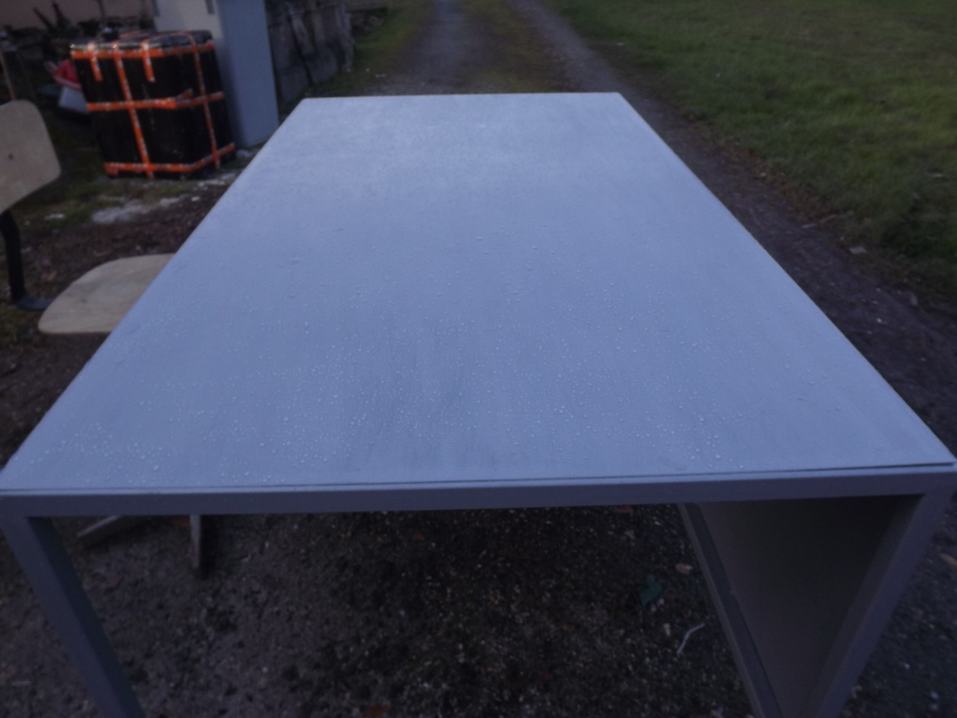 Industrial iron desk and Chair
