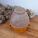 Old glazed terracotta grease pot