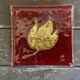 Old Multilayer Red Glass Pocket Video Brass Inlaid Vintage