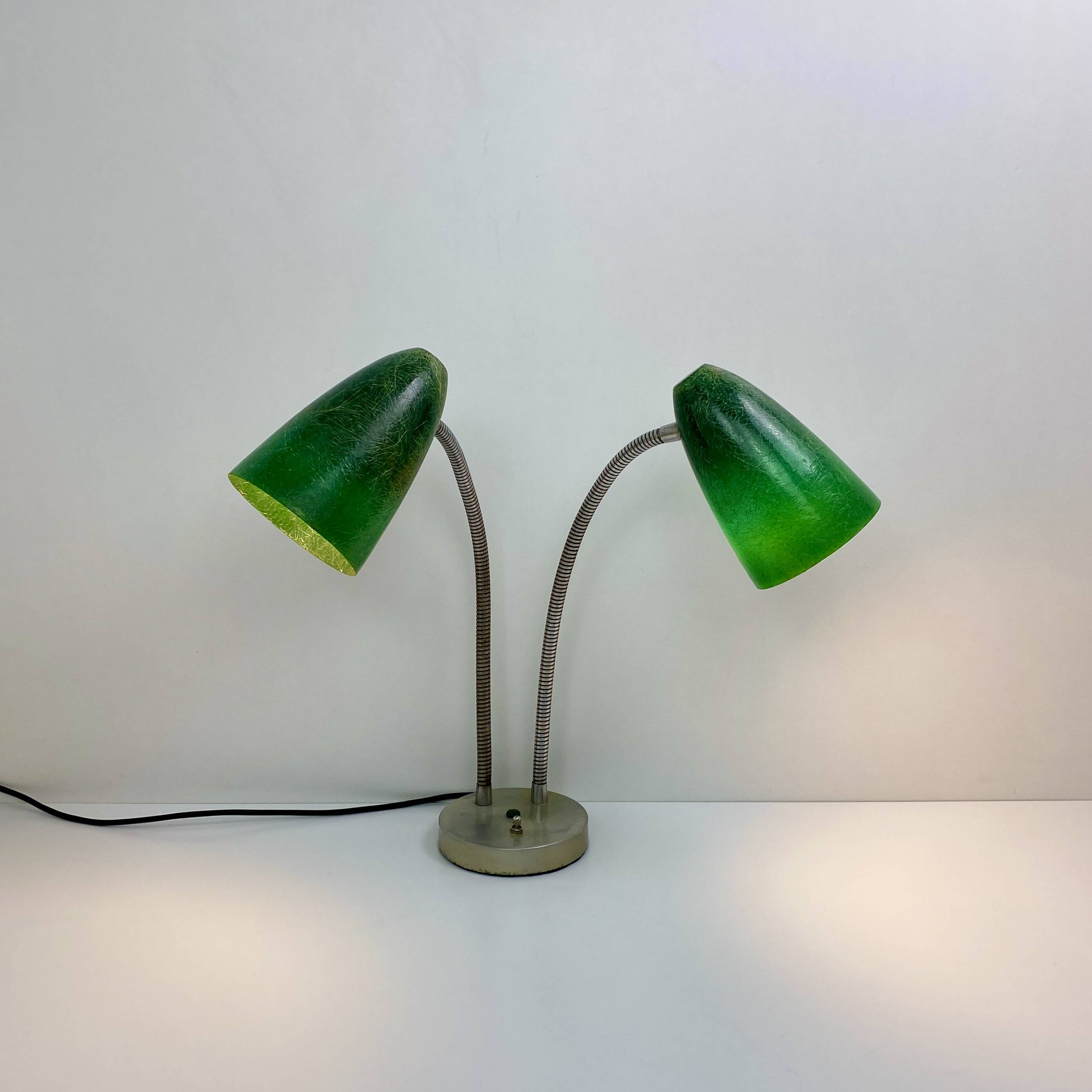 American double lamp, fiberglass, 1950, Prescoli