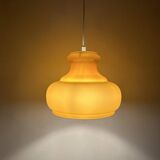 Vintage hanging lamp brown, pendant light, 70's interior