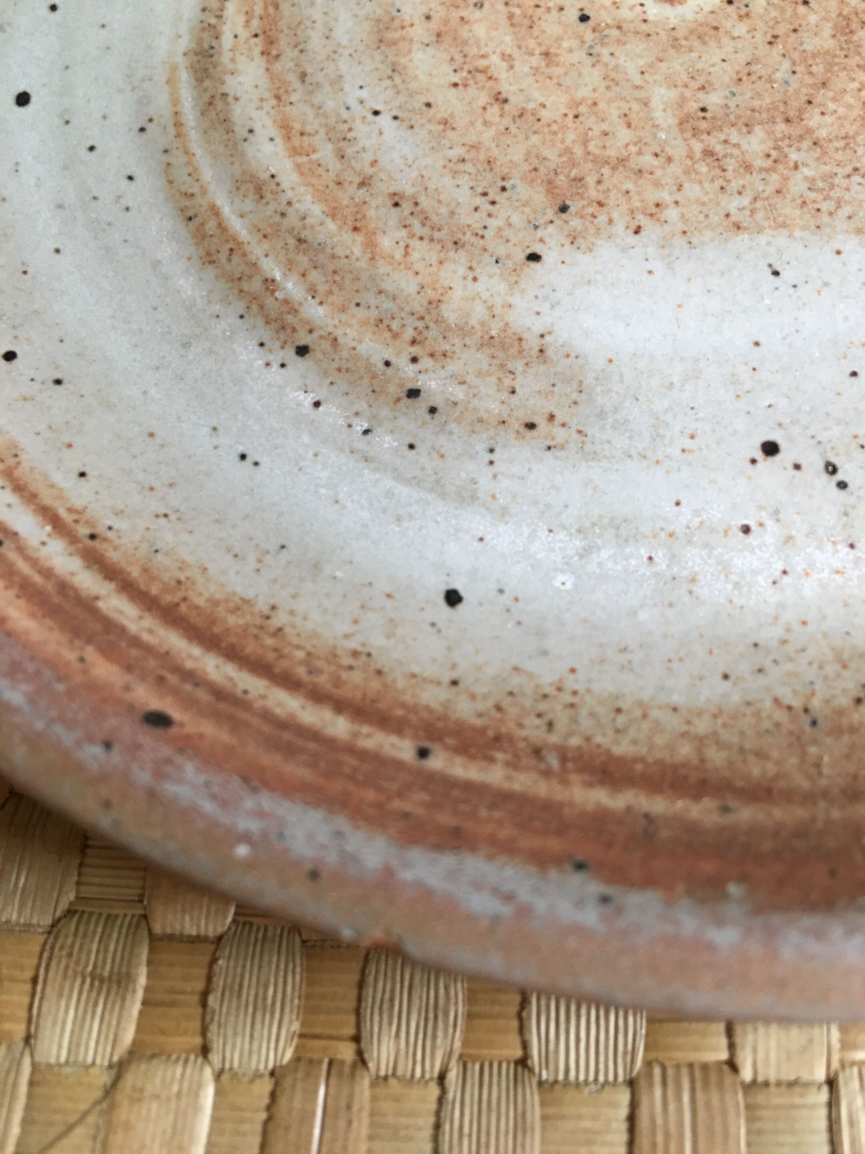 Series of 6 dessert plates in sandstone