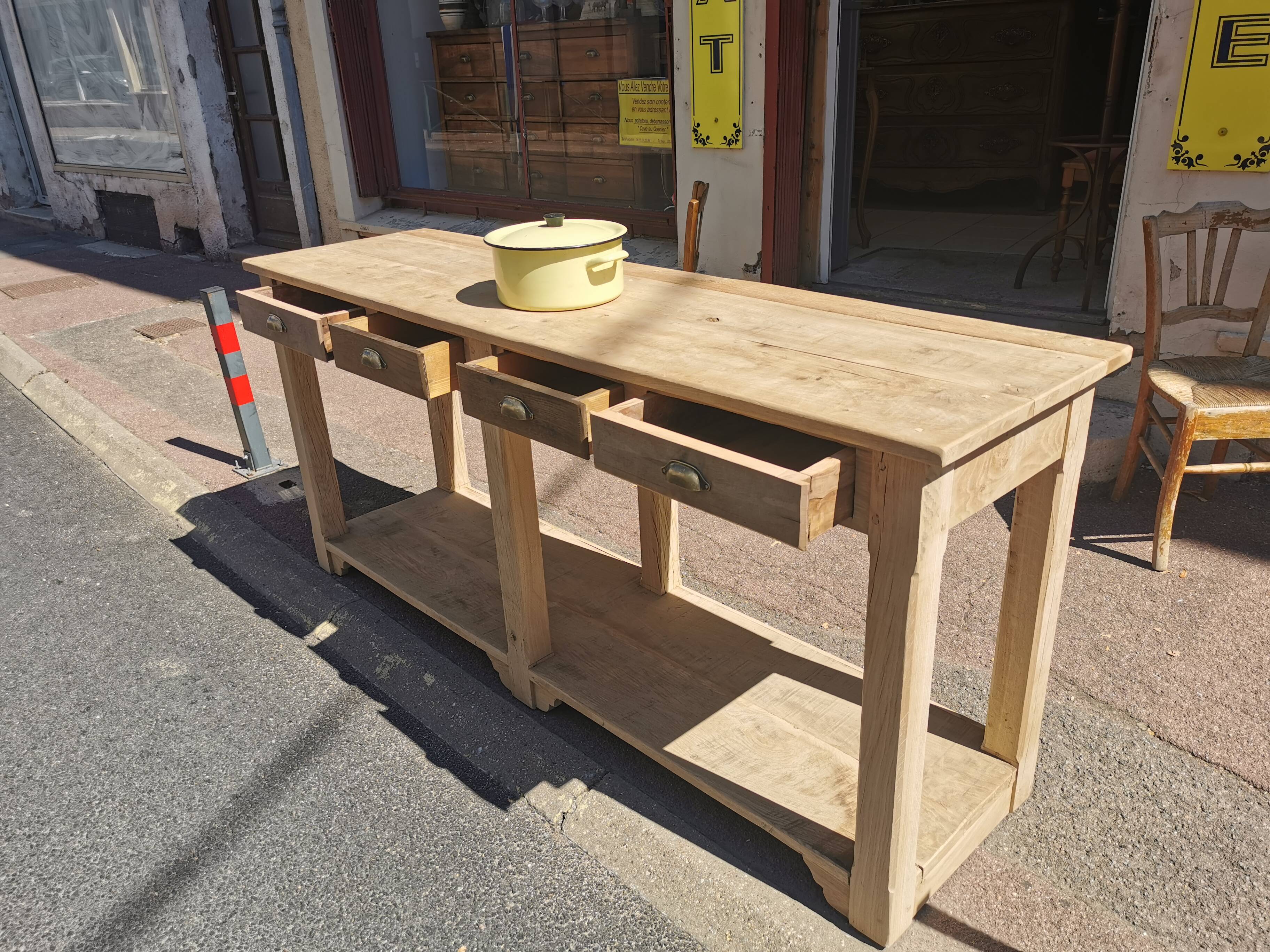 Table de drapier chêne
