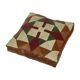 Vintage Patchwork Cushion Diamond Pattern Faux Leather 45cm