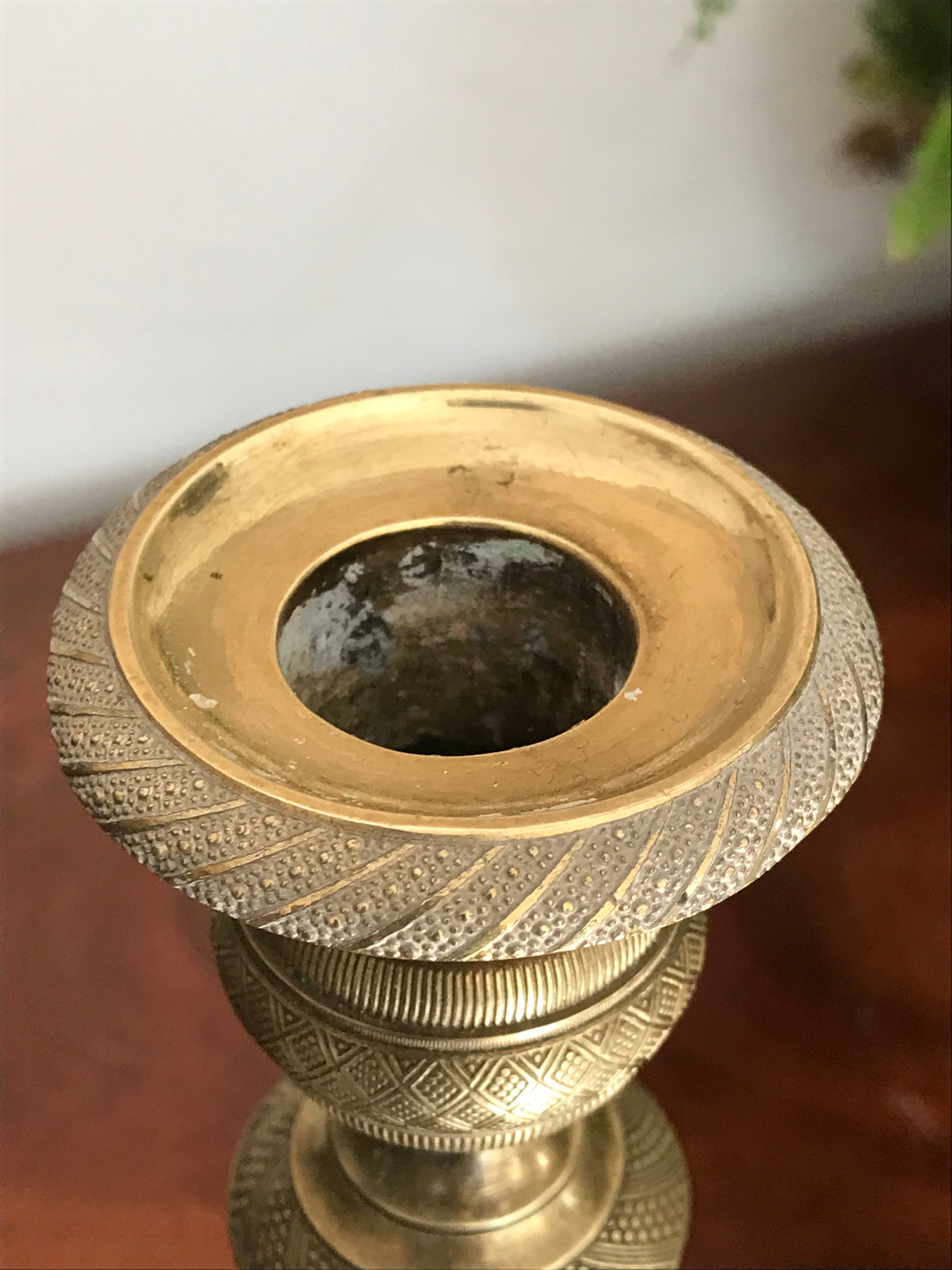 Pair of candle holders XIXeme