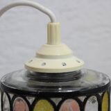 Colored glass pendant light