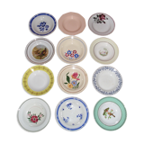 Set of 12 different hollow plates