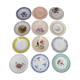 Set of 12 different hollow plates