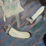 Oil painting on canvas, Shadow of hope, 130x89cm, with frame