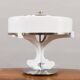 Lampe de table italienne Space Age avec abat-jour en verre de Murano, années 1970.