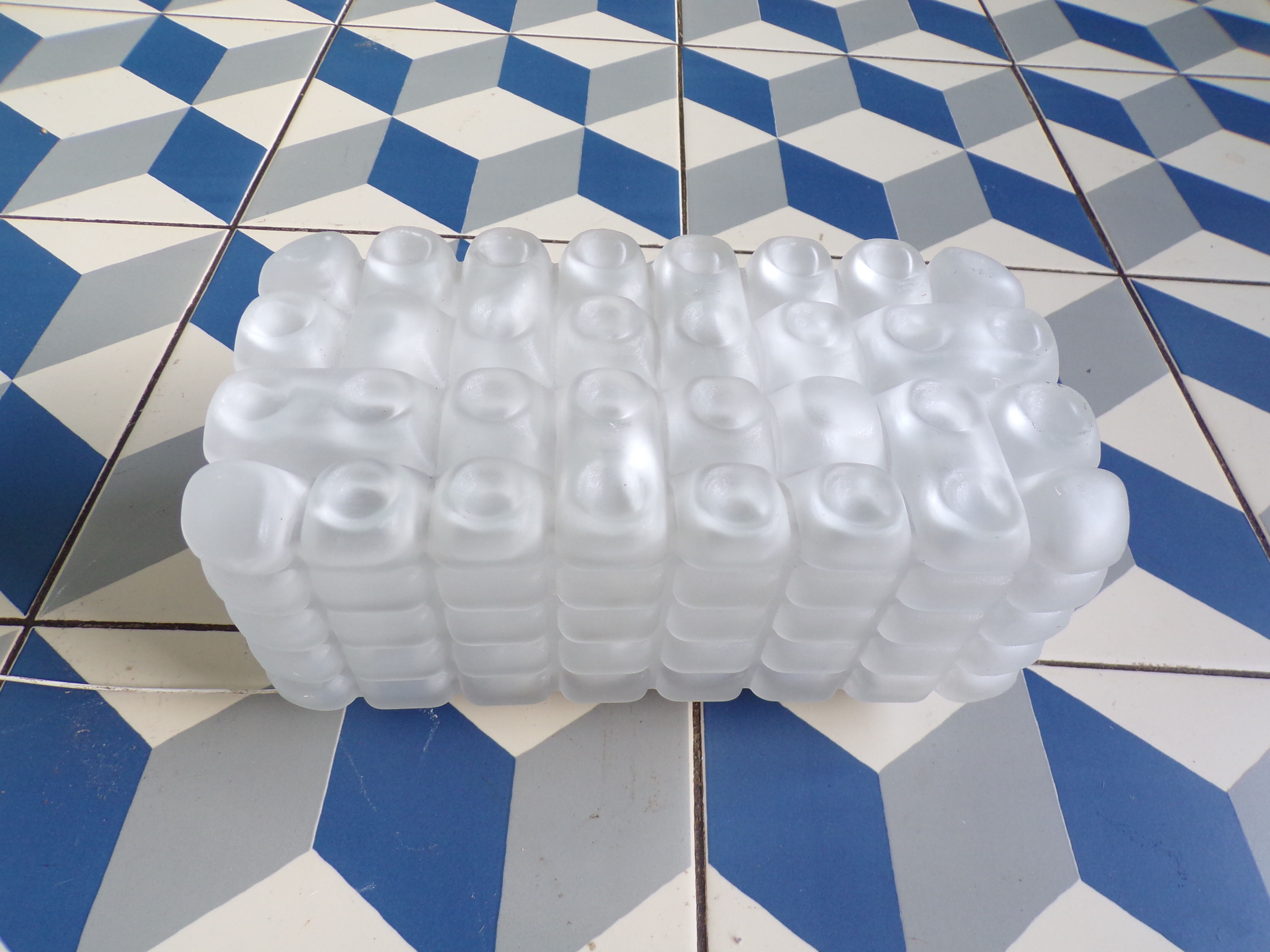 Erco wall lamp in molded blown glass