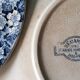 Sarreguemines and Digoin set of 6 dessert plates model RECAMIER blue floral decoration