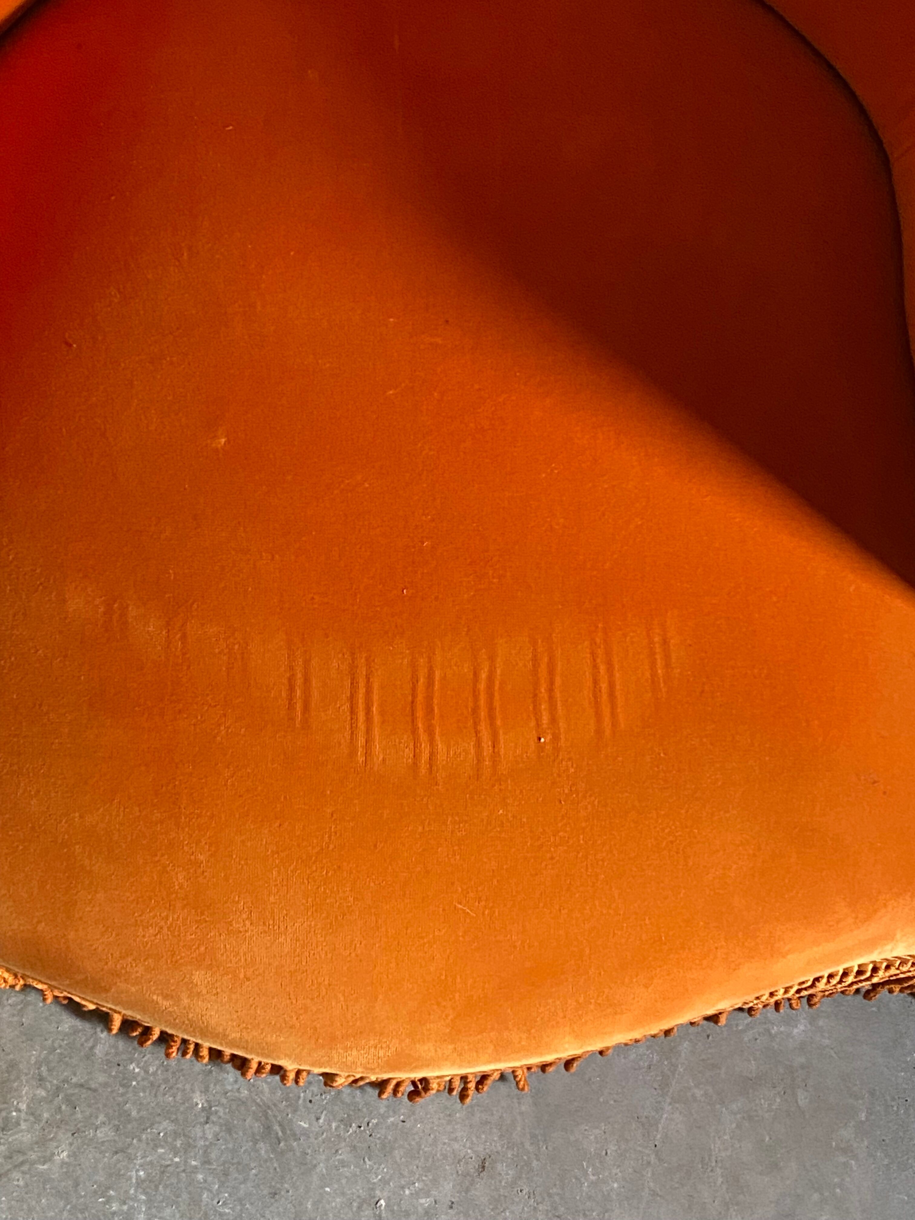 Fauteuil crapaud orange
