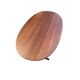 Oval folding table – mahogany veneer – V-shaped base – France, circa 1970