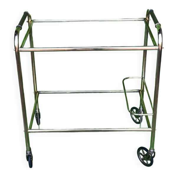 Desserte roulante vintage 1960-1970 metal dore