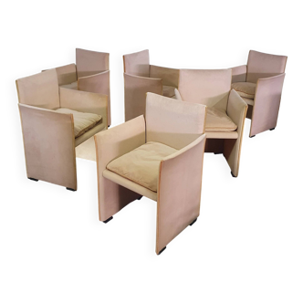 Set (6) by Mario Bellini 401 Break chairs for Cassina, 1990s