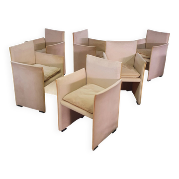 Set (6) by Mario Bellini 401 Break chairs for Cassina, 1990s