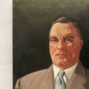 Portrait of a man, oil on canvas, signed Prochazka 1938, antique Art Deco.