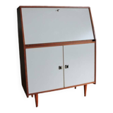 Teak and white formica secretary