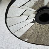 Industrial metal pendant light with mirror