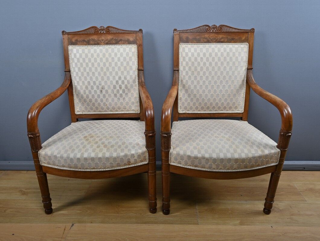 Paire de fauteuils, époque Empire – début XIXe