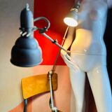 Pair of articulated industrial lamps 1950