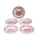 5 assiettes à dessert rouges et blanches en grès de W H Grindley