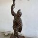 Antique statue lamp "The Hunt Louis XIII" signed LSF
