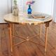 Table basse ronde laiton marbre
