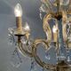 Old Venetian chandelier in crystal and bronze