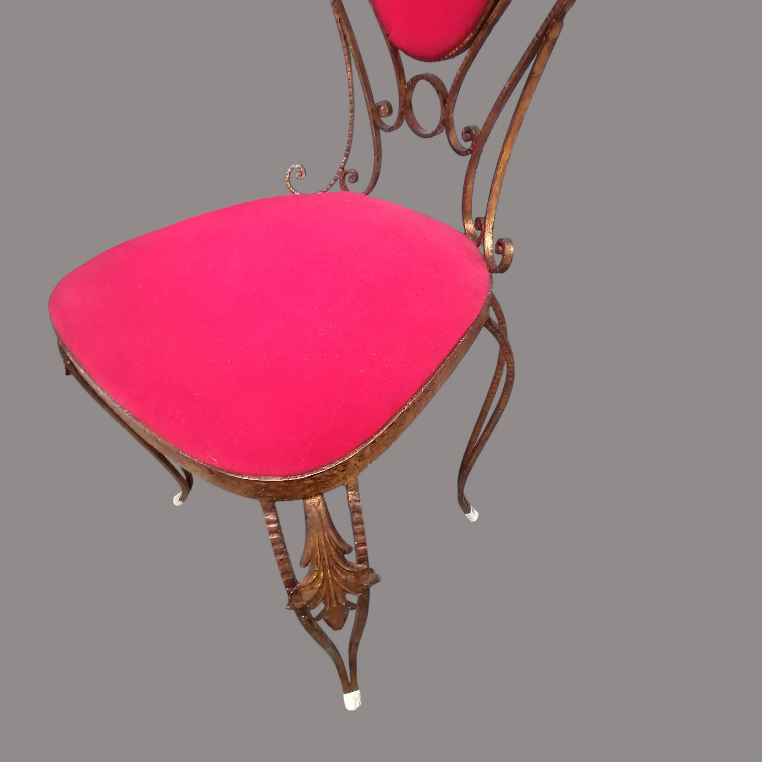 Set specchiera più sedia tutto in ferro battuto design Pierluigi Colli