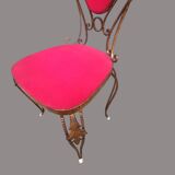 Set specchiera più sedia tutto in ferro battuto design Pierluigi Colli