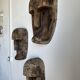 Large Timor mask in patinated wood H:50cm (2)