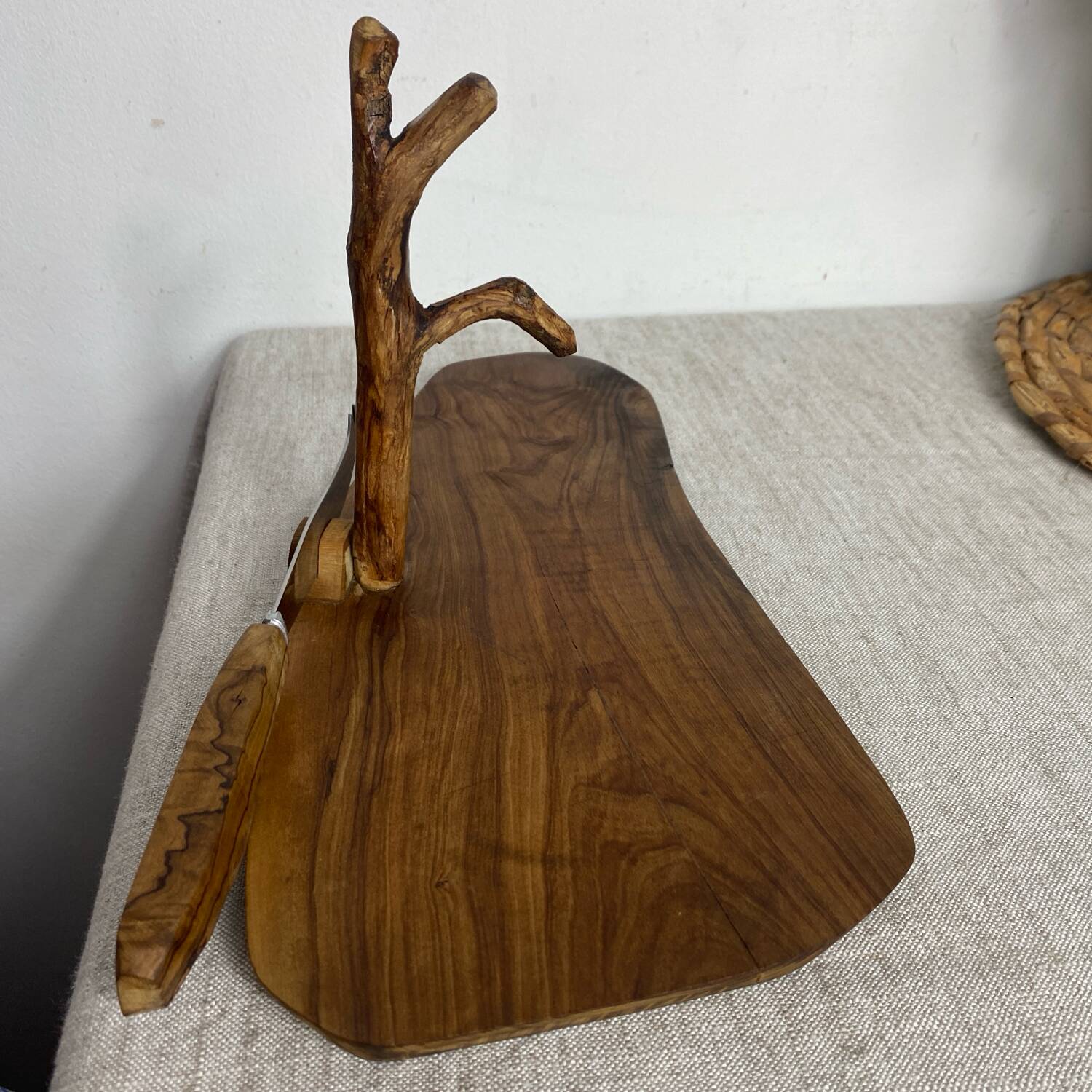 Olive wood cheese board