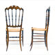 Chiavarina chairs in cherry wood with straw seat, early 20th century, Set of Four