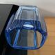 Uranium glass vase blue 1970s