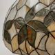 Tiffany-style table lamp with stained glass shade