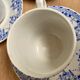 Set of 3 tea cups and their earthenware cups