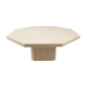 Italian travertine octagon coffee table, 1980