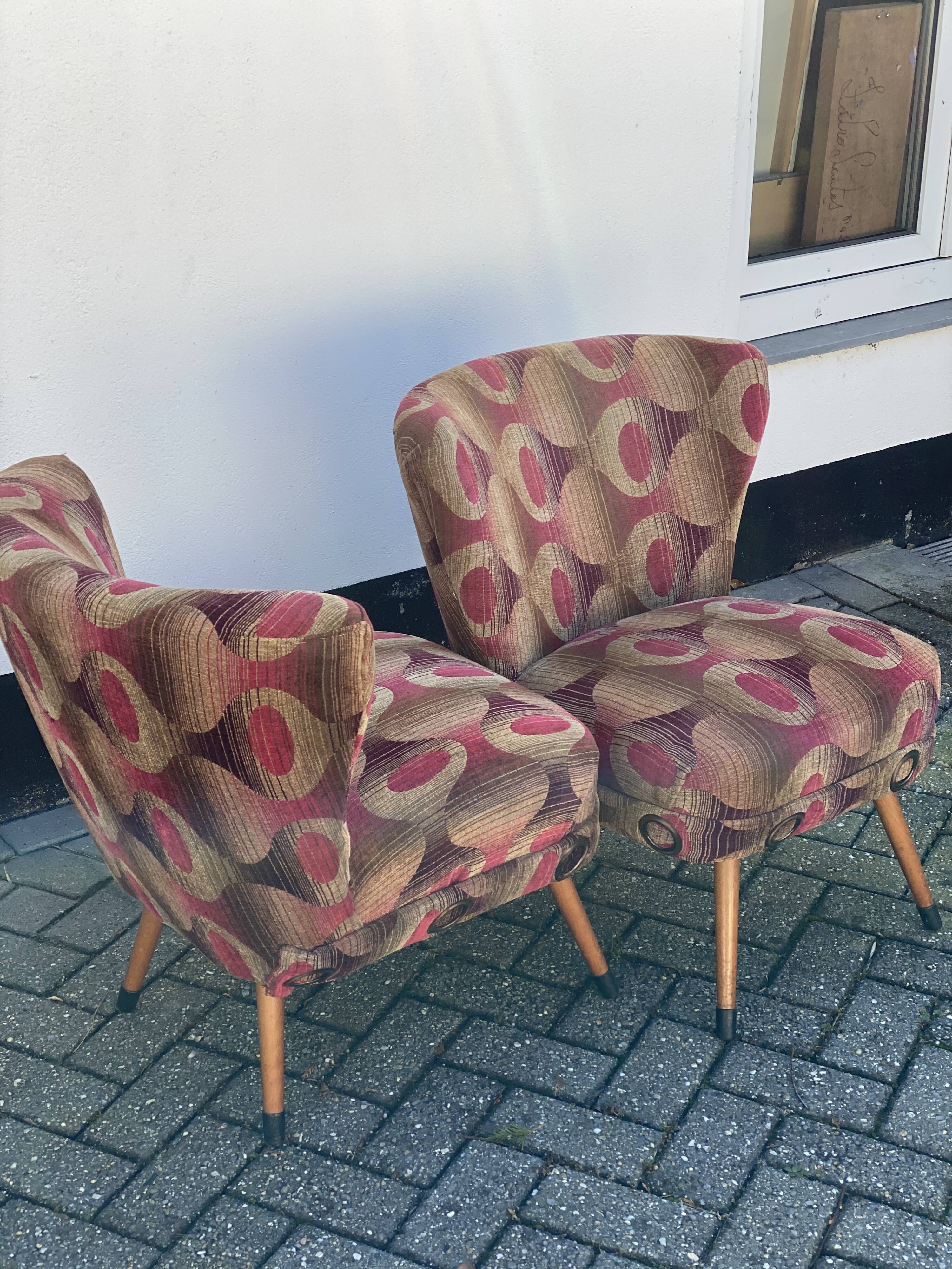 Pair of vintage cocktail chairs