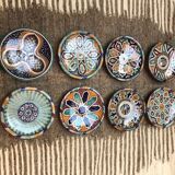 Lot de 8 assiettes argile de Fès
