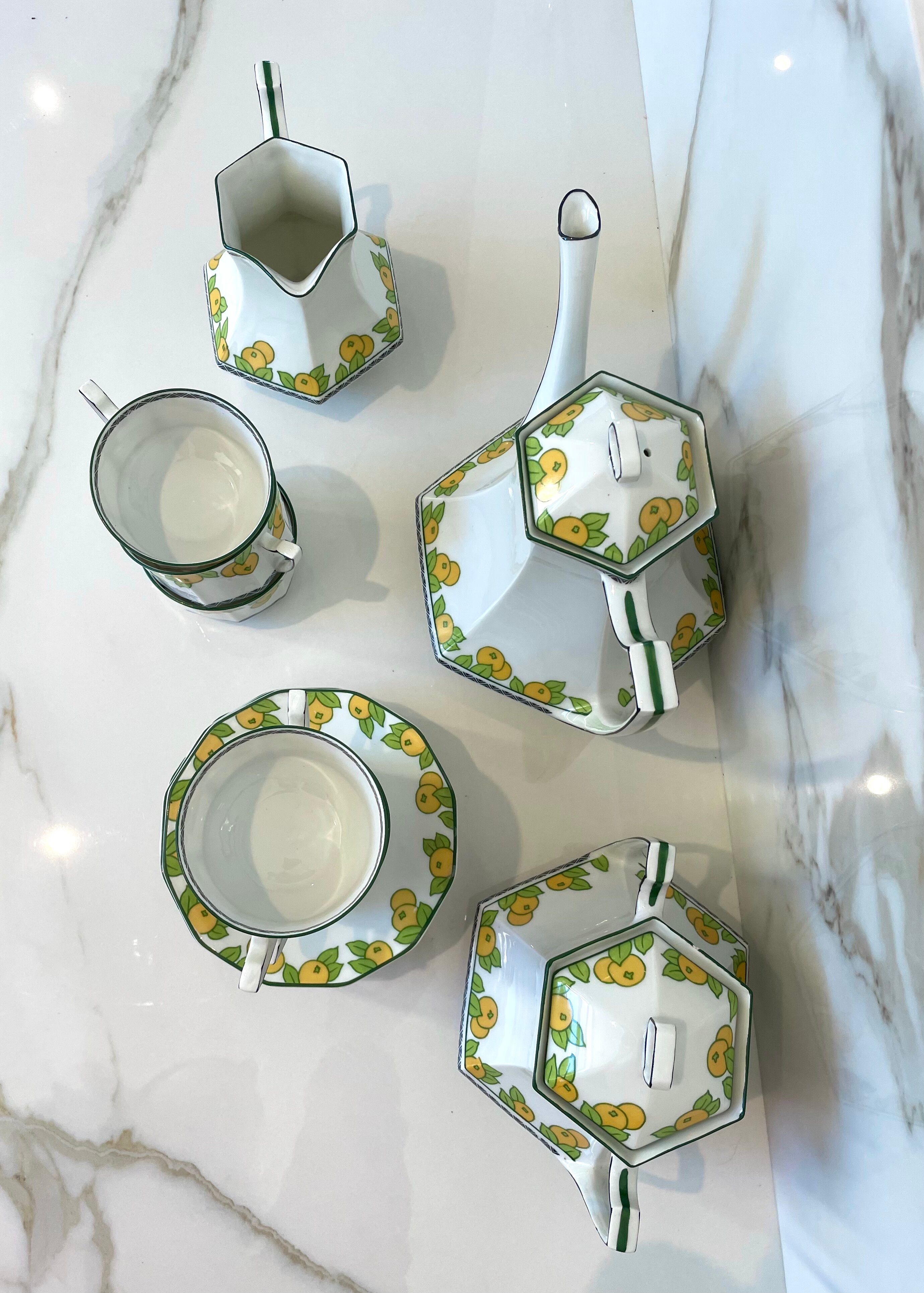 Art Deco tea service - Limoges Lanternier - 1920s 1930s