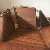 Vintage barber's triptych mirror
