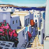 Jean-Claude Quilici: Beauty of Santorini, original signed lithograph