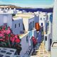 Jean-Claude Quilici : Beauté de Santorin, lithographie originale signée