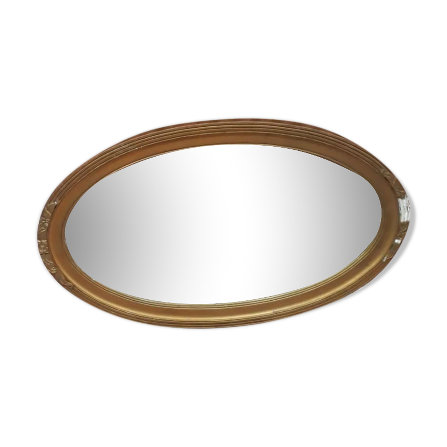 oval plaster mirror 55x34cm