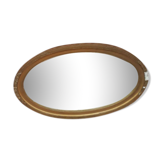 oval plaster mirror 55x34cm
