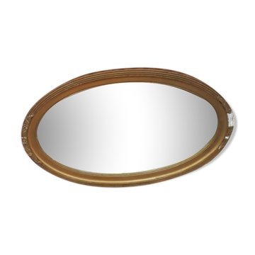 Miroir ovale en plâtre 55x34cm