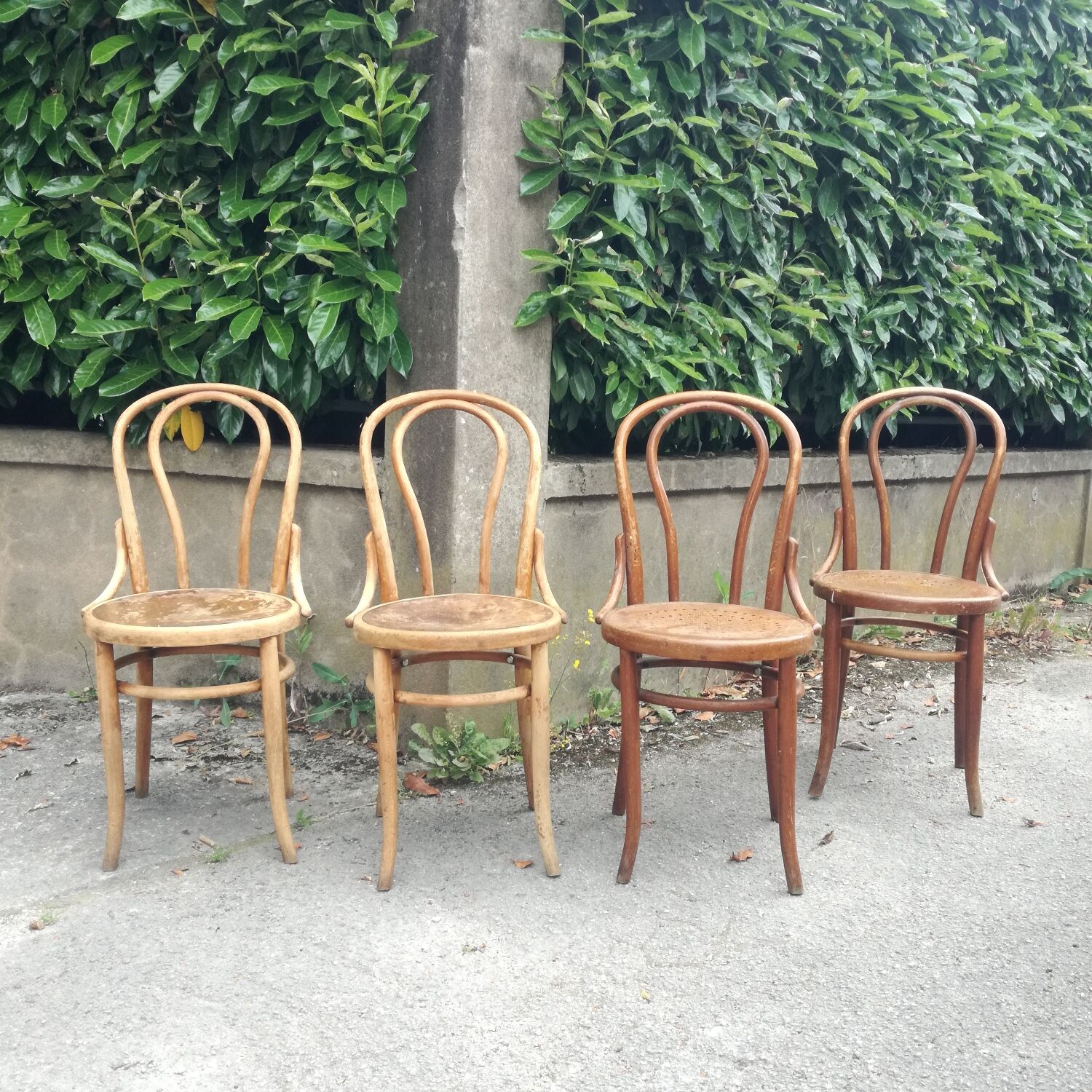 Stripped fischel bistro chairs, set of 2