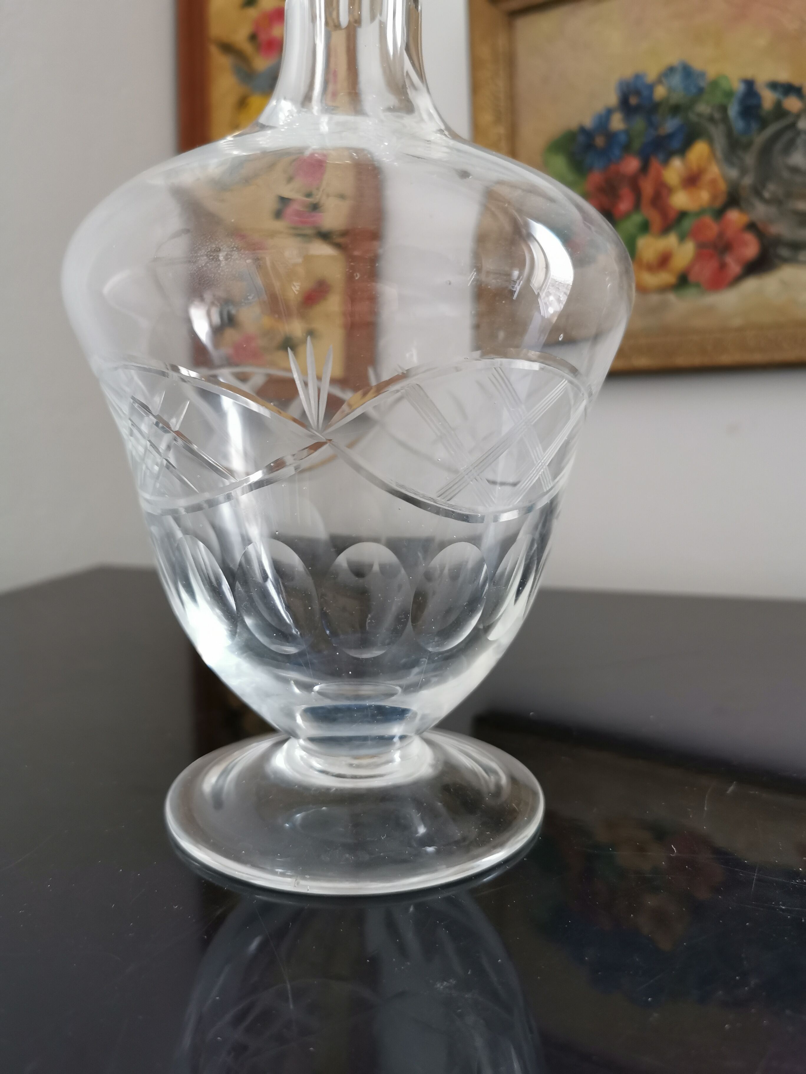 Duo of crystal decanters of Saint Louis